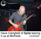 Dave Campbell of Spite tearing it up at McReds - Photo: Brian May
